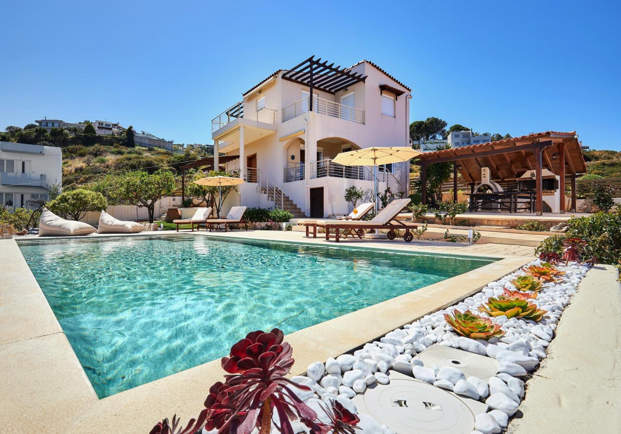 Spacious Villa With Private Eco-Pool And Panoramic Sea View อาเยีย เปลาเยีย ภายนอก รูปภาพ