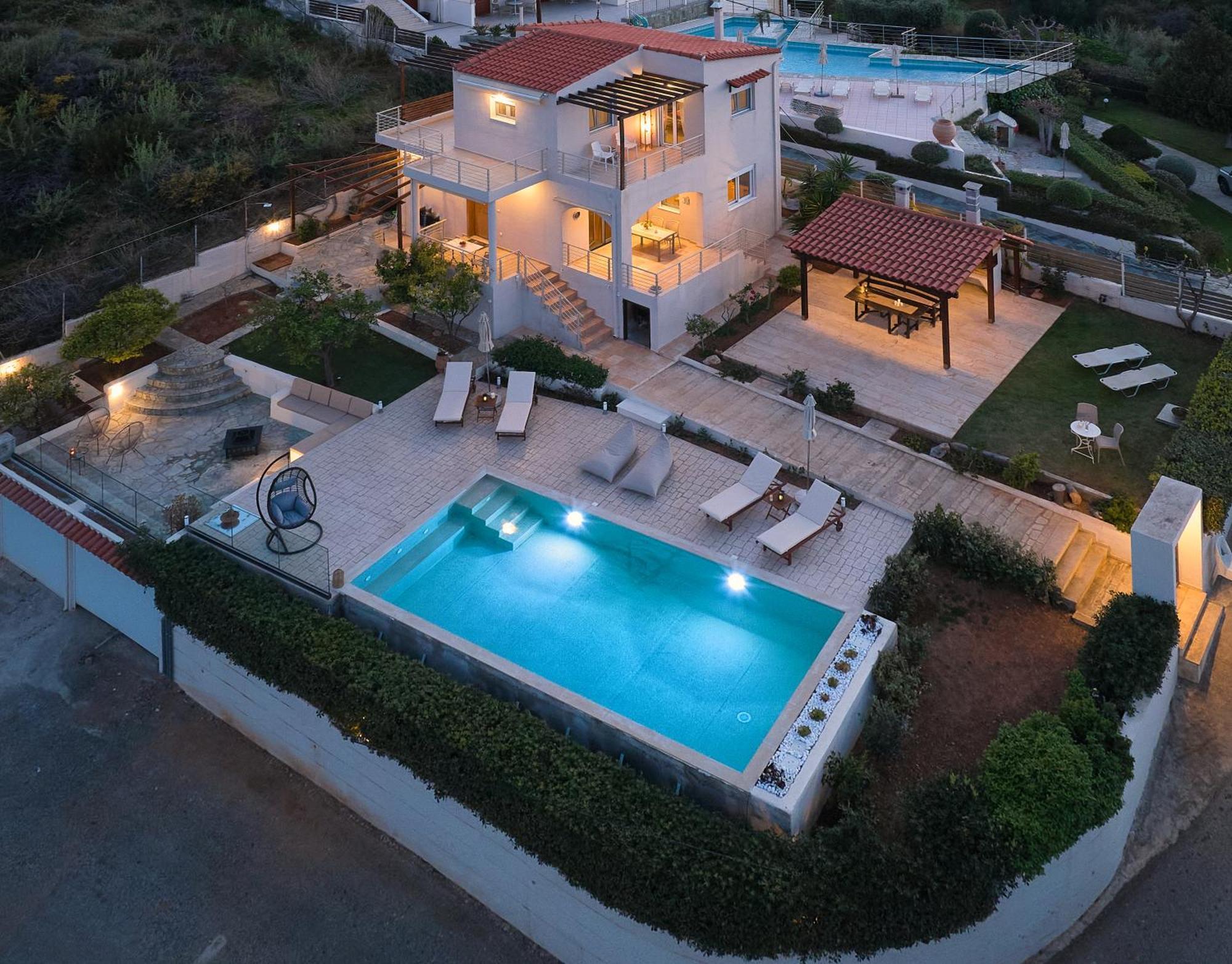 Spacious Villa With Private Eco-Pool And Panoramic Sea View อาเยีย เปลาเยีย ภายนอก รูปภาพ